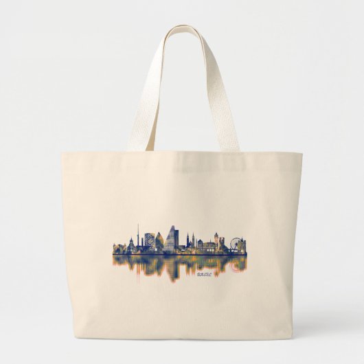 Bazel Skyline Grote Tote Bag (Voorkant)