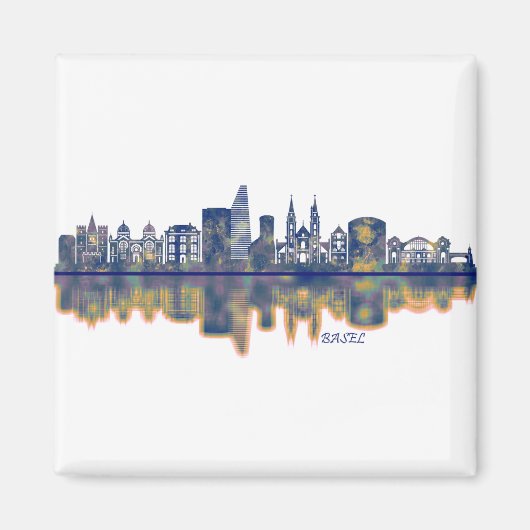 Bazel Skyline Magneet (Voorkant)
