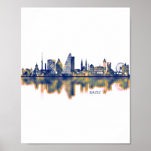 Bazel Skyline Poster (Voorkant)