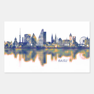 Bazel Skyline Rechthoekige Sticker