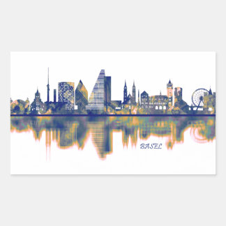 Bazel Skyline Rechthoekige Sticker