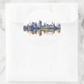 Bazel Skyline Ronde Sticker (Tas)