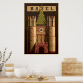 Bazel, Suisse, Spalentor, Reisposter Poster (Keuken)