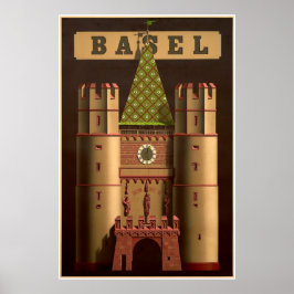 Bazel, Suisse, Spalentor, Reisposter Poster