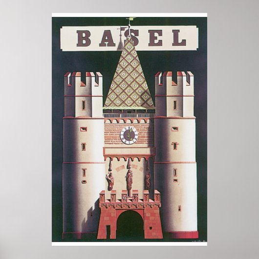 Bazel Vintage Travel Poster (Voorkant)
