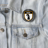 Bazel-vlag Ronde Button 5,7 Cm (In situ)