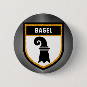 Bazel-vlag Ronde Button 5,7 Cm