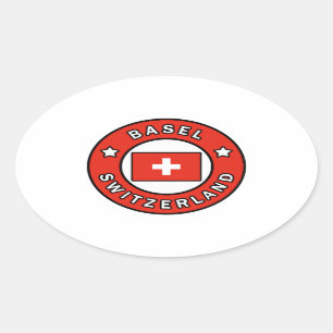Bazel Zwitserland Ovale Sticker