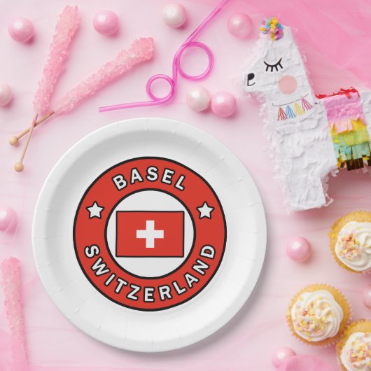 Bazel Zwitserland Papieren Bordje (Feest)
