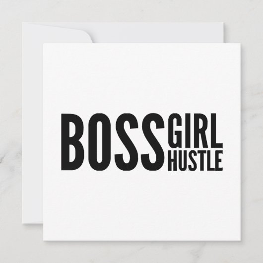 Bazenmeisje hard werken, bazenmeisjes empowerment kaart (Voorkant)