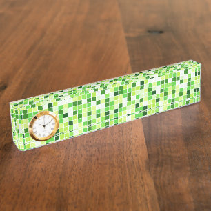 Bazentegels, Groene Mozaïek Tegels, Geometrisch Pa Naambordje