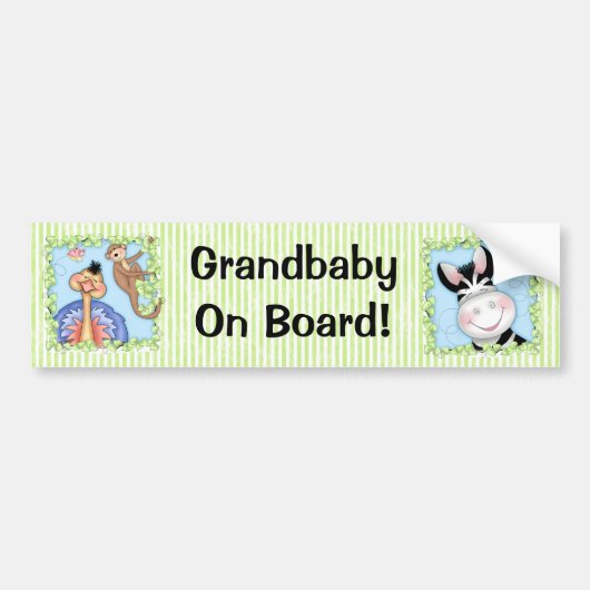 BaZooples "Grandbaby aan boord!" Bumpersticker (Voorkant)