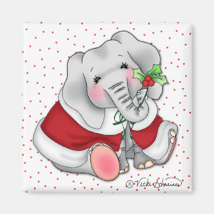 BaZooples Holiday Elephant Magnet Magneet