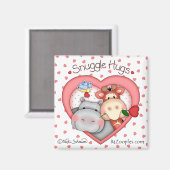 BaZoPeoples "Snuggle Hugs" Love Magnet (Recto/Verso)