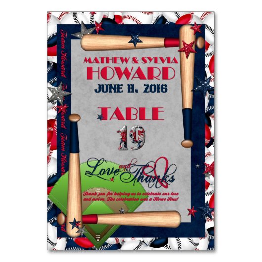 BB Cartes de table numérotées Mariage-PERSONNALISÉ (Par défaut)