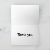 BB de Cartoon van de tijger dankt u kaardt Bedankkaart (Binnen)