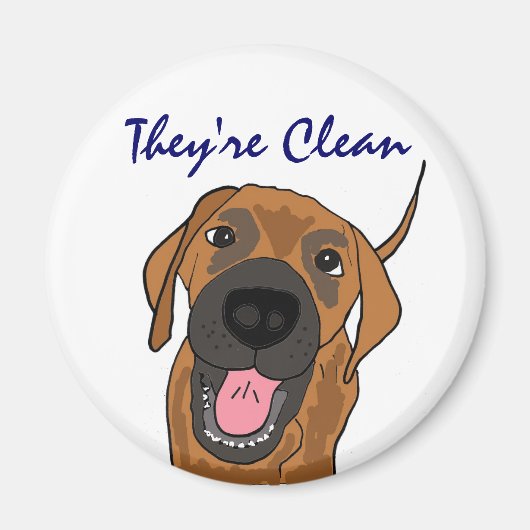 BB- Drôle chien lave-vaisselle Magnet (Devant)