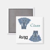 BB- Drôle Eléphant Lave-Vaisselle Magnet (Recto/Verso)