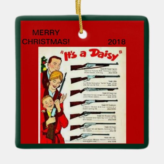 BB Pistolen kerstversiering Keramisch Ornament (Voorkant)