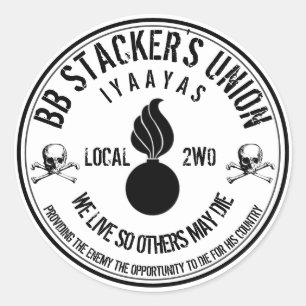 BB Stacker's Union Slap Ronde Sticker