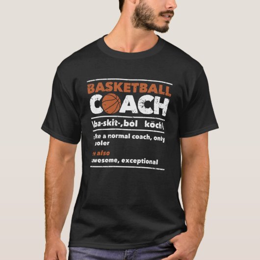 Bball Coaching Definition Funny Coaches T-shirt (Voorkant)