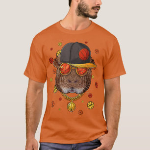 Bball Player Coach Spor cavia Pig Basketball Team T-shirt
