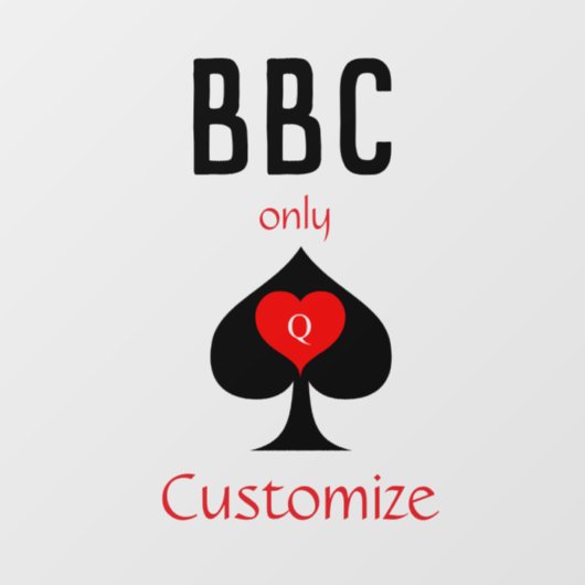 BBC Only Blade Spade Sign Thunder_Cove Raamsticker (Vel)