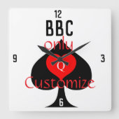 BBC Only Blade Spade Sign Thunder_Cove Vierkante Klok (Voorkant)