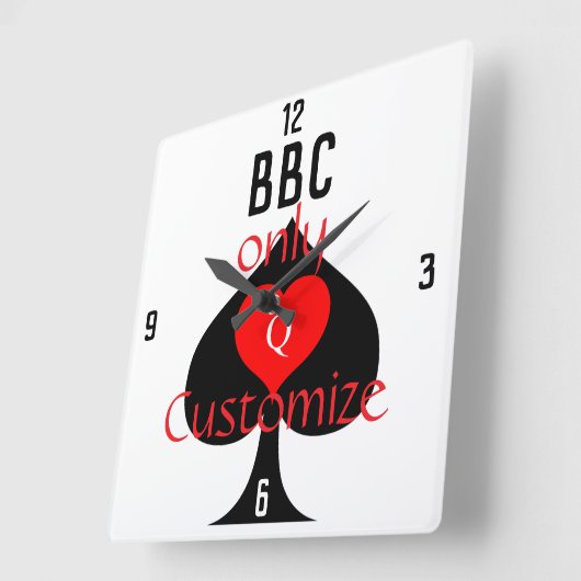 BBC Only Blade Spade Sign Thunder_Cove Vierkante Klok (Hoek)