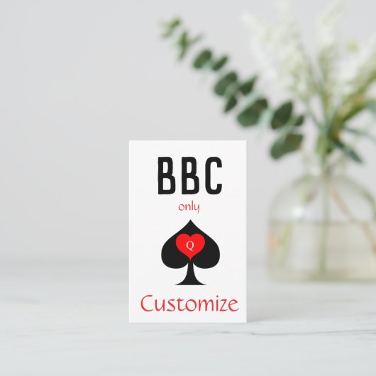 BBC Only Blade Spade Sign Thunder_Cove Visitekaartje (Staand voorkant)