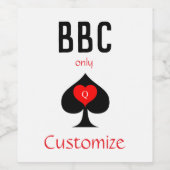 BBC Only Blade Spade Sign Thunder_Cove Wijn Etiket (Enkel label)