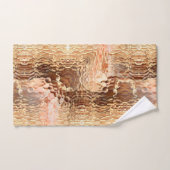 Bbeige à brun, verre tordu martelé répété (Serviette à main)