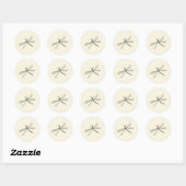 Bbeige brodé comme des autocollants de mariage (Feuille)