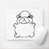 Bble Meme Funny Dog Brainrot Wash My Belly Meme Muismat (Met muis)