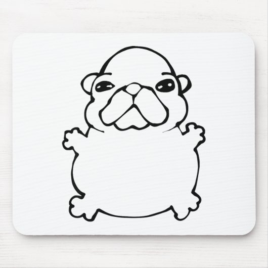 Bble Meme Funny Dog Brainrot Wash My Belly Meme Muismat (Voorkant)