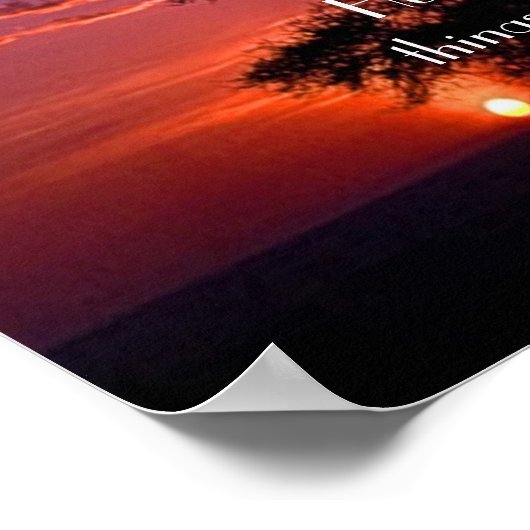 Bble verse Psalm 103:5 sunset and eagle Poster (Hoek)