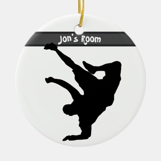 Bboy Deuren Hanger/kamer Keramisch Ornament (Voorkant)