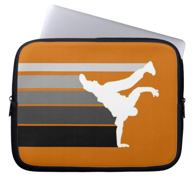 BBOY gradiënt grijs hoes laptop (Voorkant)
