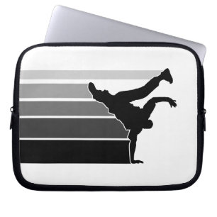 BBOY gradiënt grijze laptophoes Laptop Sleeve