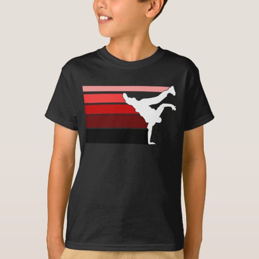 BBOY gradiënt rood wat kinder T-shirt (Voorkant)