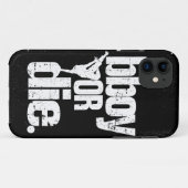 bboy of dood - witte distressed Case-Mate iPhone case (Achterkant (horizontaal))