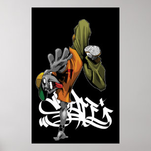 BBOY-poster met graf Poster