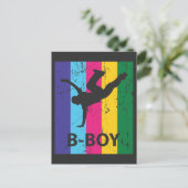 Bboy Retro 70s  Breakdansende Boy Gift Briefkaart (Staand voorkant)