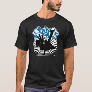 BBOYblue graffiti-schild T-shirt