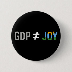 BBP ≠ VREUGDE: Degrowth, Anti-Kapitalistisch, Ecop Ronde Button 5,7 Cm