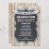 BBQ Afstuderen, afstuderen blauwe picknick Kaart (Voorkant / Achterkant)
