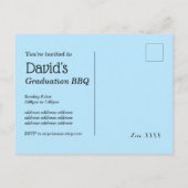 bbq Afstuderen BBQ, barbecue, bbq grill, Uitnodiging Briefkaart (Achterkant)