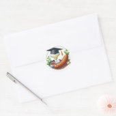 BBQ-Afstuderen Ronde Sticker (Envelop)
