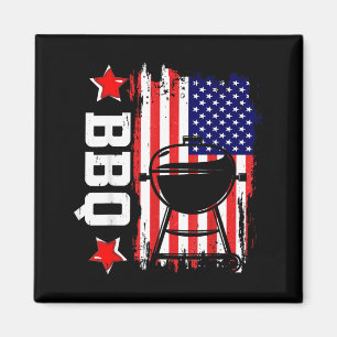 BBQ Amerikaanse Vlag Patriottische Grill Master Magneet