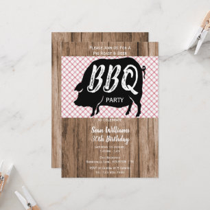 BBQ Anniversaire Fête Invitation